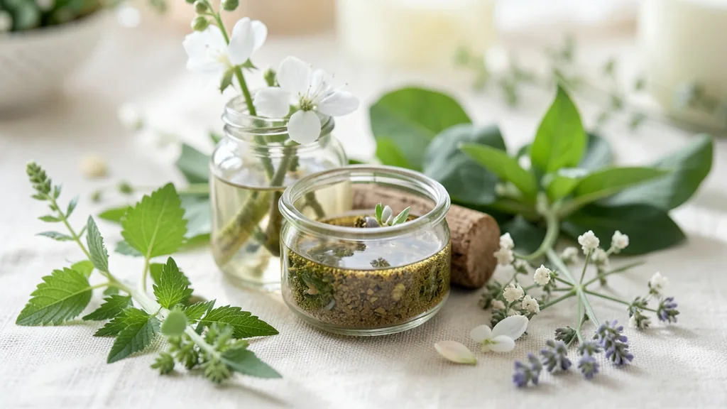 A serene setting for mindfulness and meditation, supporting skin health by reducing systemic stress.