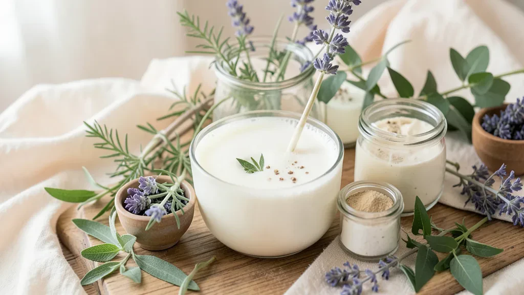 Natural cleansing oil and botanical elements for detoxification