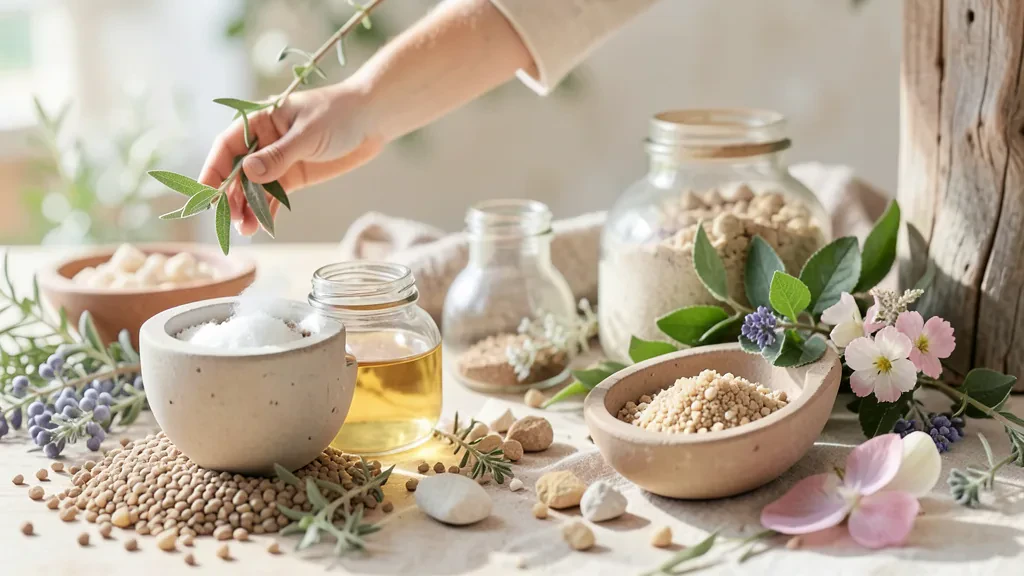 Natural skin therapy session