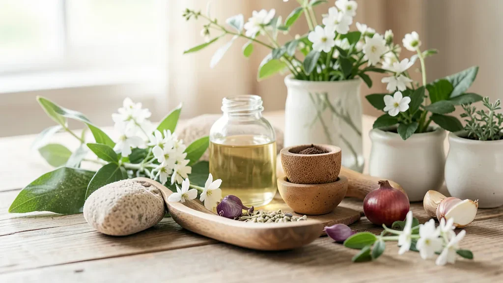 Natural botanical skincare routine for rosacea